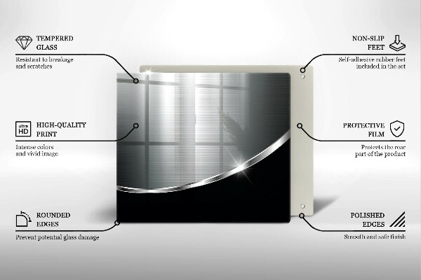 De vidrio templado Abstracción con metal