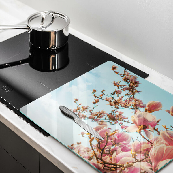 De vidrio templado Árbol de flores rosadas