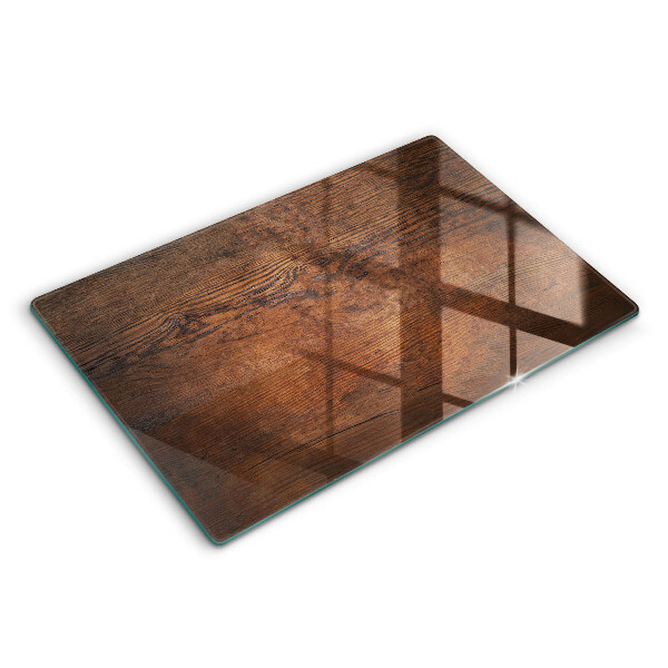Tabla de cortar de vidrio Tablero de madera oscura