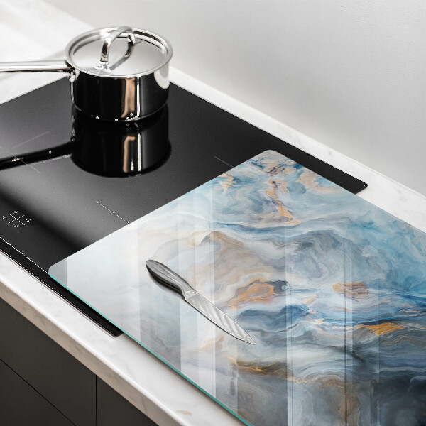 Tabla de cortar de vidrio Textura de mármol