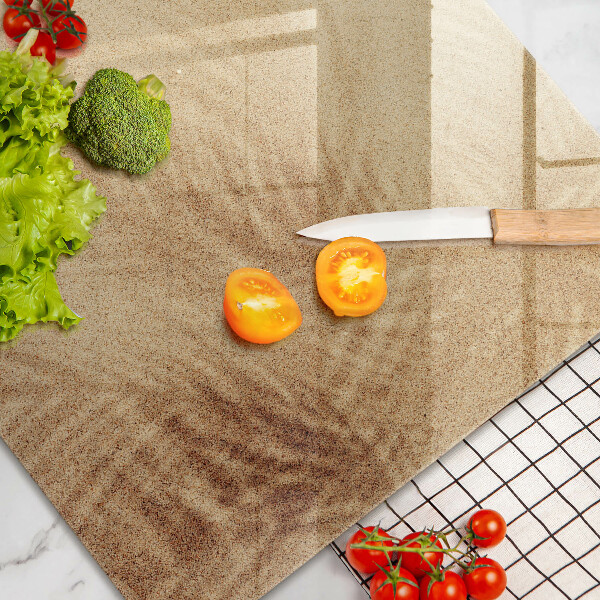 Tabla de cortar de vidrio Vacaciones de arena en la playa