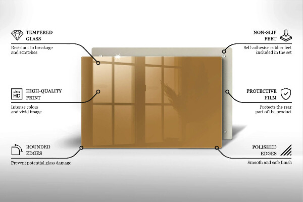 Tabla de cortar de vidrio Color beige