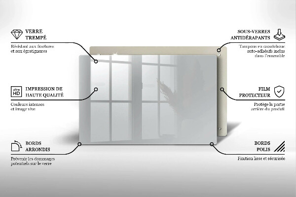 Tabla de cortar de vidrio Color gris