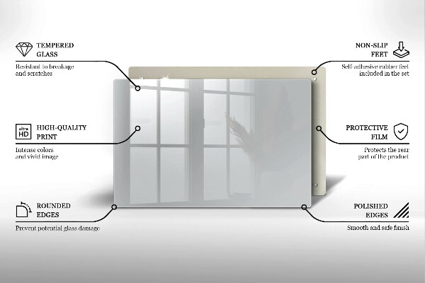 Tabla de cortar de vidrio Color gris