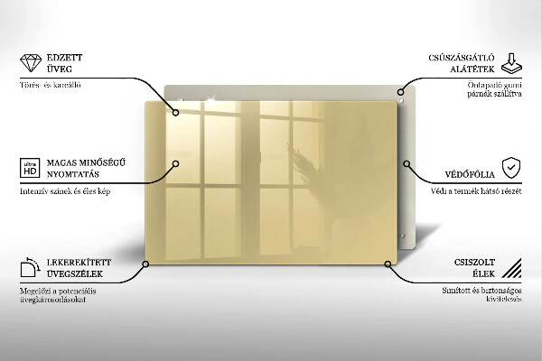 Tabla de cortar de vidrio Color beige