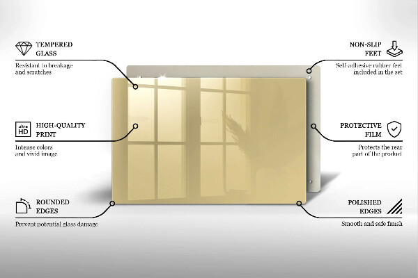 Tabla de cortar de vidrio Color beige