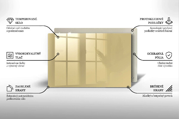 Tabla de cortar de vidrio Color beige