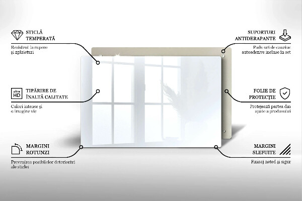 Tabla de cortar de vidrio El color blanco