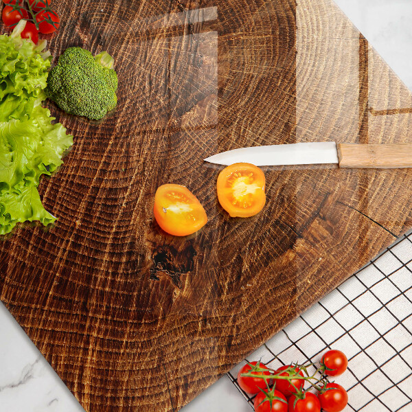 Tabla de cortar de vidrio Estructura de madera