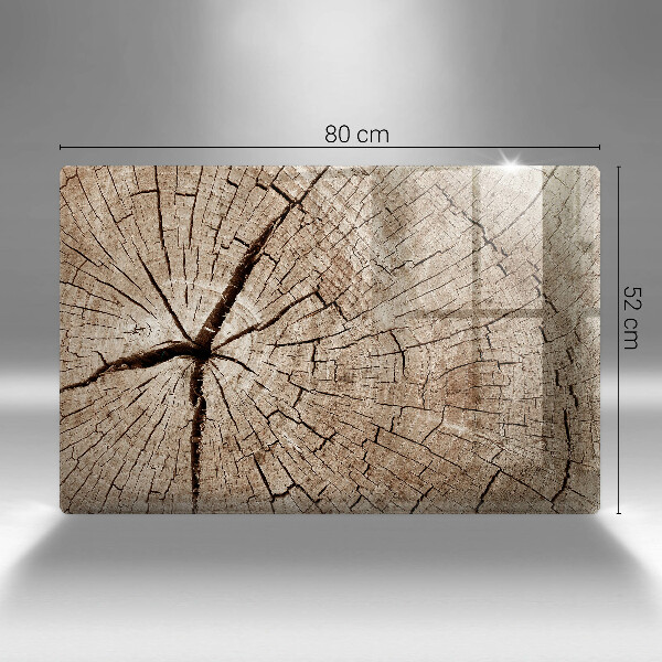 Tabla de cortar de vidrio Sección transversal de un árbol