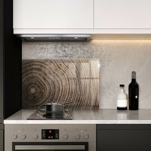 Tabla de cortar de vidrio Anillos de madera