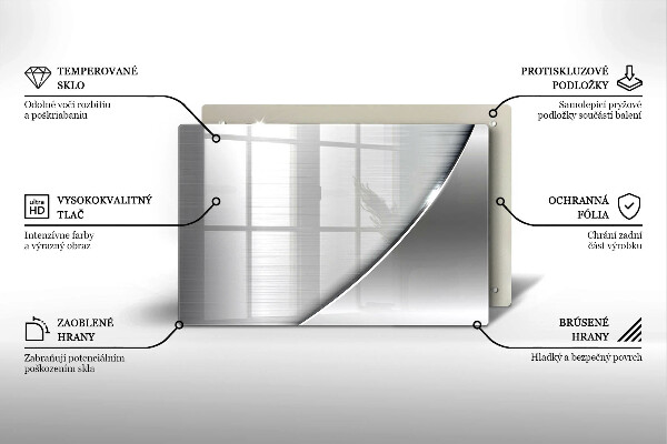 Tabla de cortar de vidrio Formas metálicas