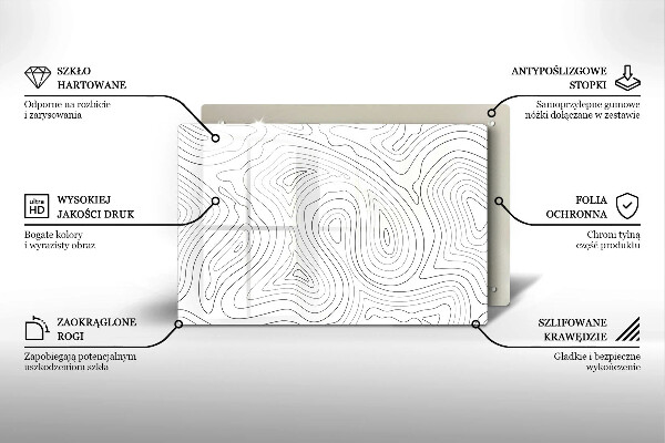 Tabla de cortar de vidrio Formas abstractas