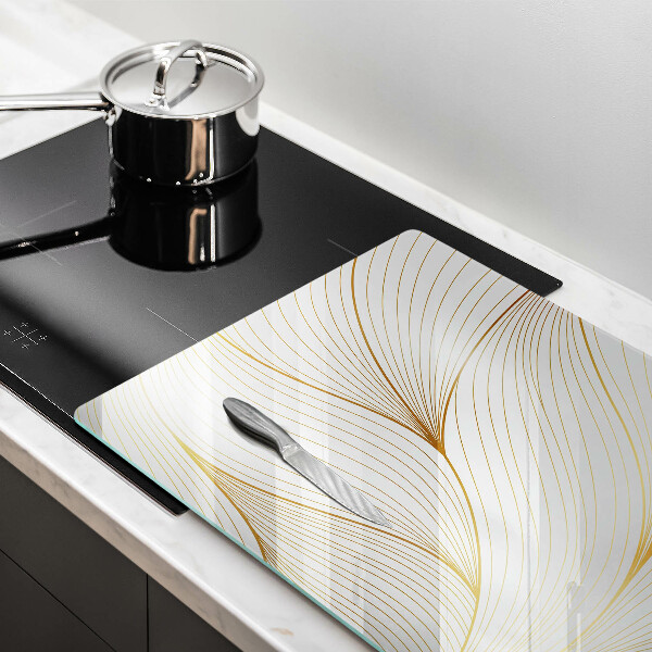 Tabla de cortar de vidrio Patrón de líneas modernas