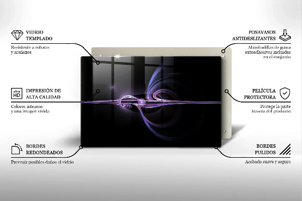 Tabla de cortar de vidrio Abstracción moderna