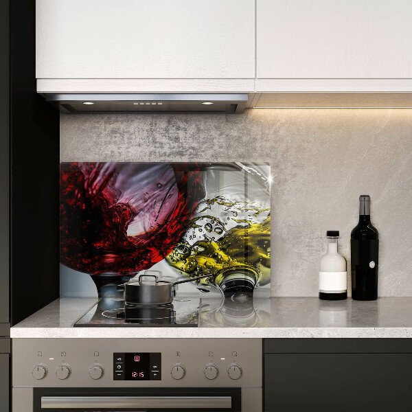 Tabla de cortar de vidrio Vasos de vino