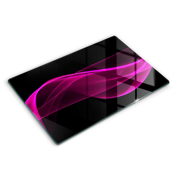 Tabla de cortar de vidrio Abstracción rosa