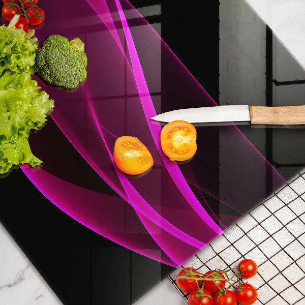 Tabla de cortar de vidrio Abstracción rosa