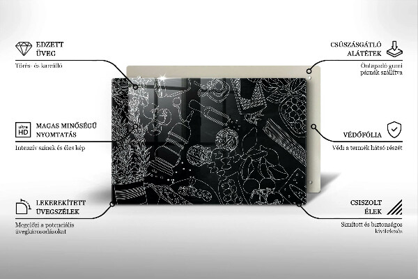 Tabla de cortar de vidrio Accesorios de cocina
