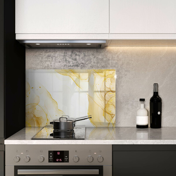 Tabla de cortar de vidrio Abstracción dorada