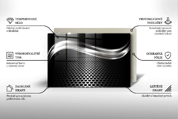 Tabla de cortar de vidrio Estructura metálica