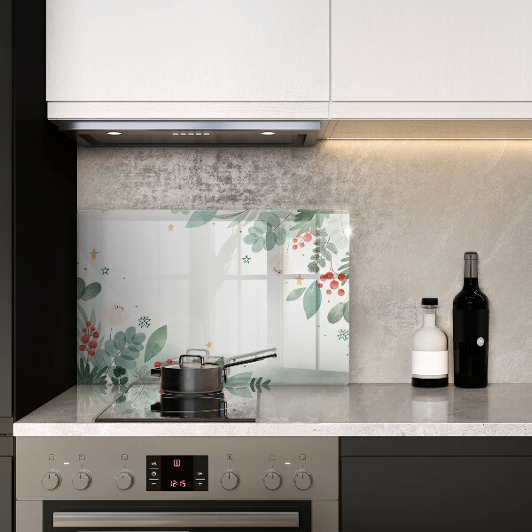 Tabla de cortar de vidrio Hojas de acuarela