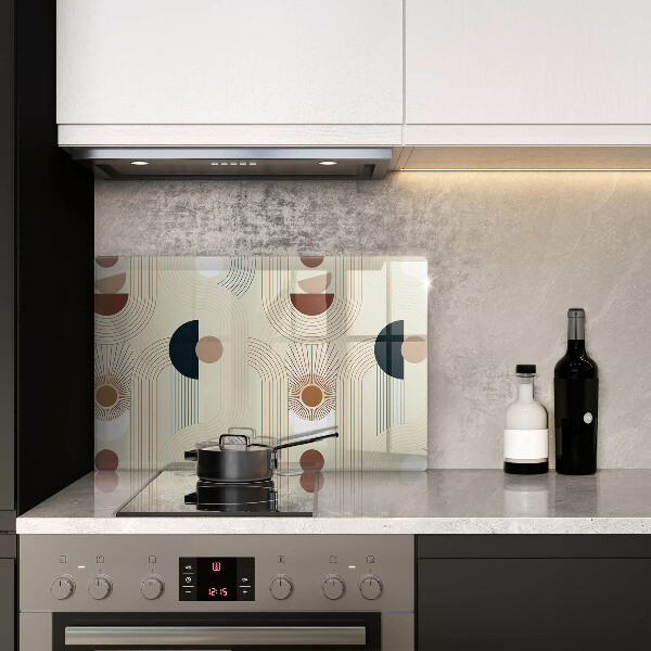 Tabla de cortar de vidrio Formas de geometría boho