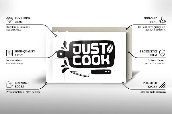 Tabla de cortar de vidrio Just cook