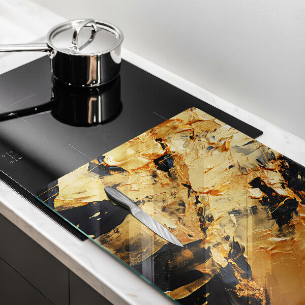 Tabla de cortar de vidrio Textura de pintura elegante