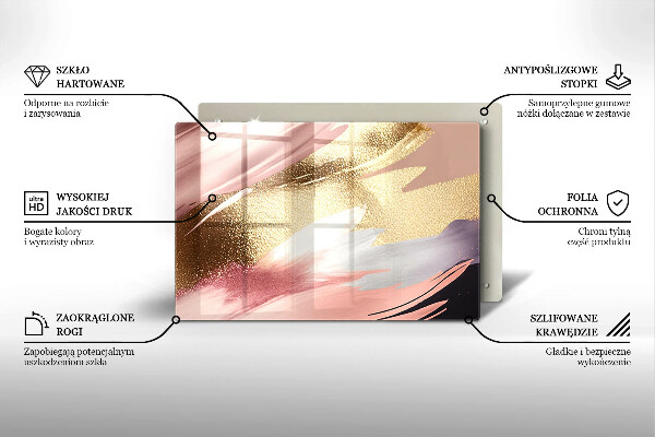 Tabla de cortar de vidrio Manchas pastel