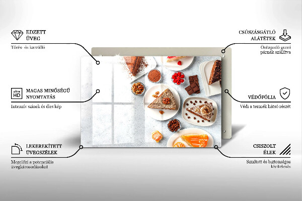 Tabla de cortar de vidrio La dulzura del pastel