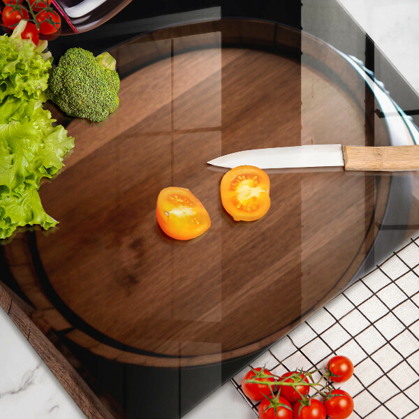 Tabla de cortar de vidrio Copa de vino de barril