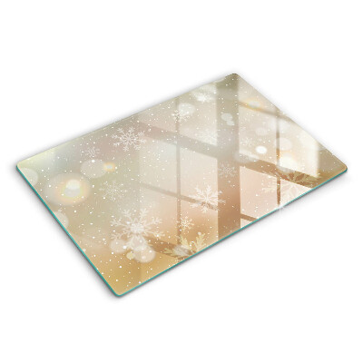 Tabla de cortar de vidrio Copos de nieve