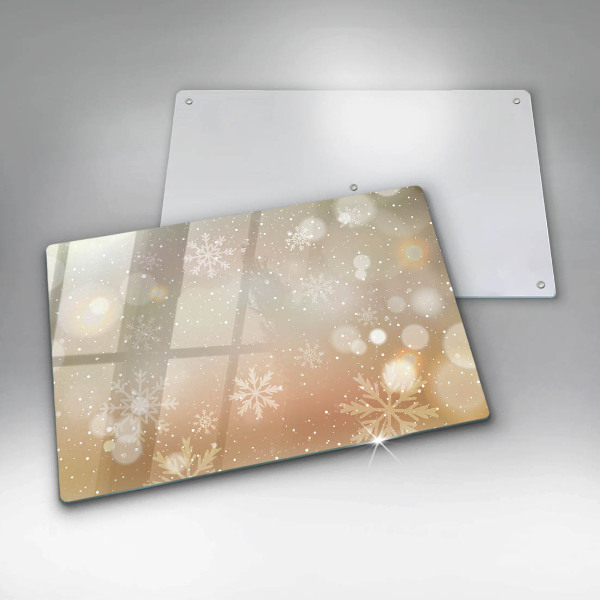 Tabla de cortar de vidrio Copos de nieve