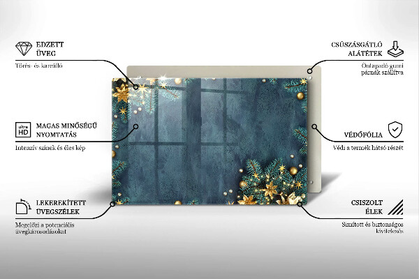 Tabla de cortar de vidrio Decoraciones de navidad