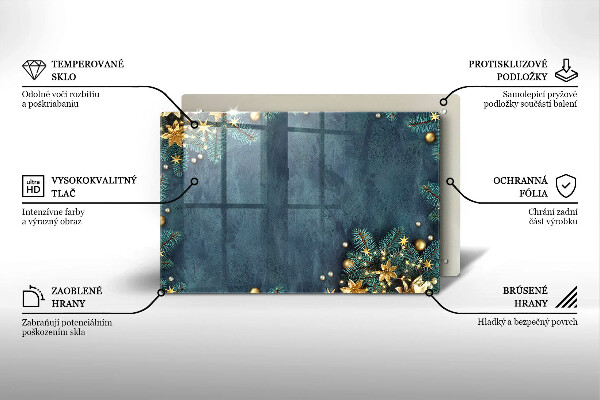 Tabla de cortar de vidrio Decoraciones de navidad