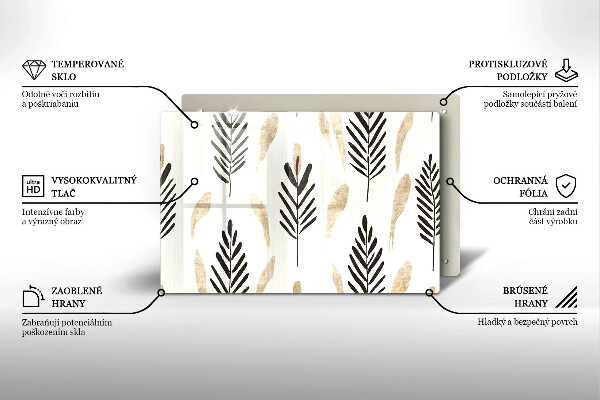 Tabla de cortar de vidrio Plantas bohemias