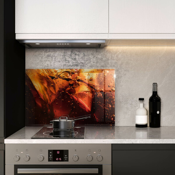 Tabla de cortar de vidrio Bebida de cola con hielo