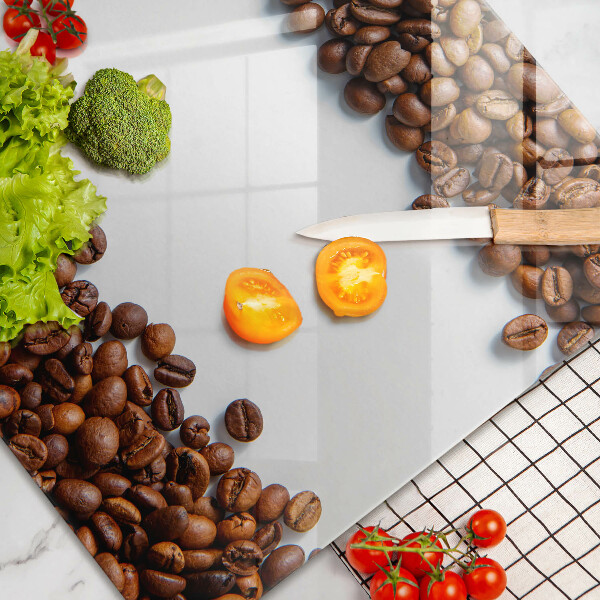 Tabla de cortar de vidrio Granos de café