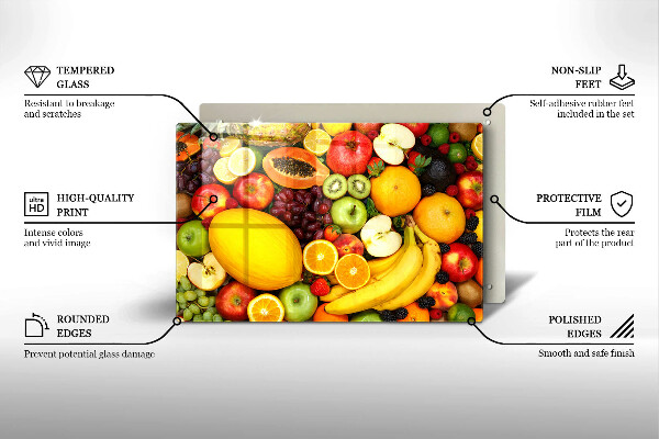 Tabla de cortar de vidrio Recogida de frutas