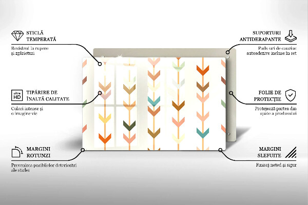 Tabla de cortar de vidrio Elementos geométricos