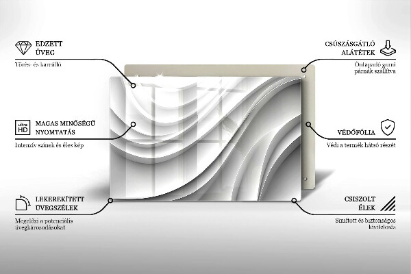Tabla de cortar de vidrio Líneas geométricas