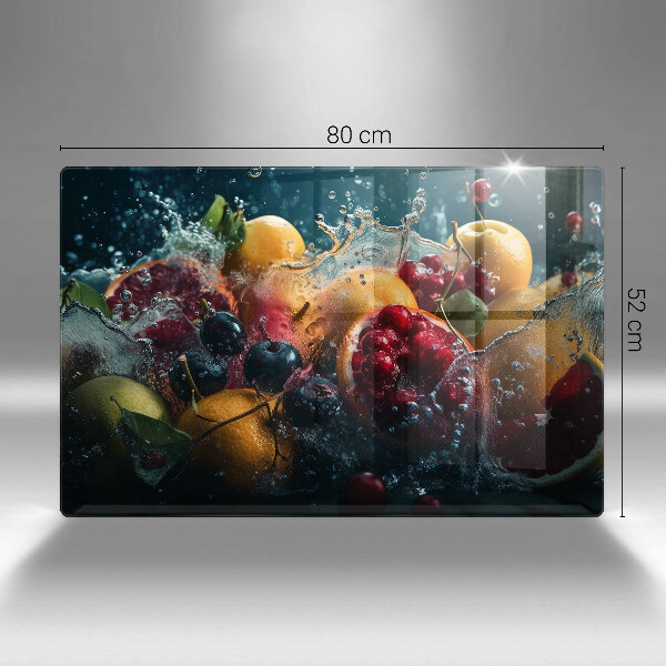 Tabla de cortar de vidrio Frutas en agua