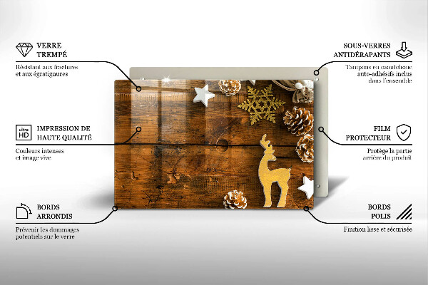 Tabla de cortar de vidrio Decoraciones de navidad