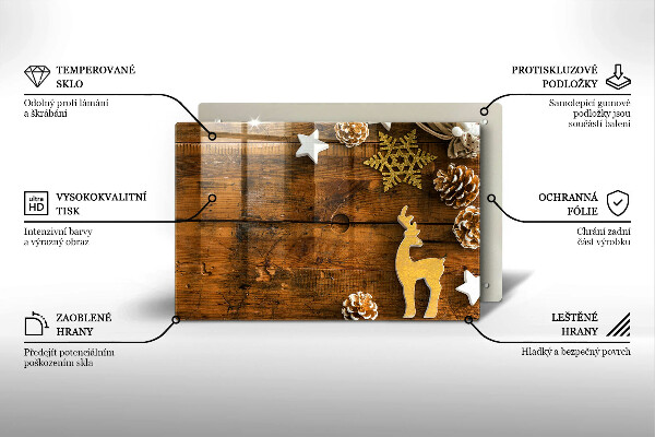 Tabla de cortar de vidrio Decoraciones de navidad