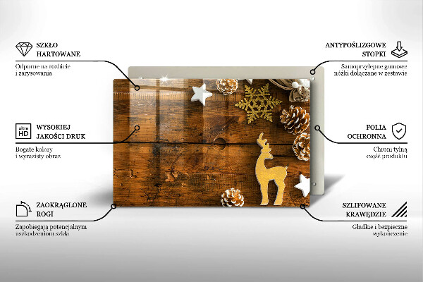 Tabla de cortar de vidrio Decoraciones de navidad