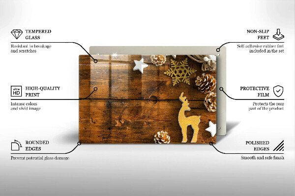 Tabla de cortar de vidrio Decoraciones de navidad