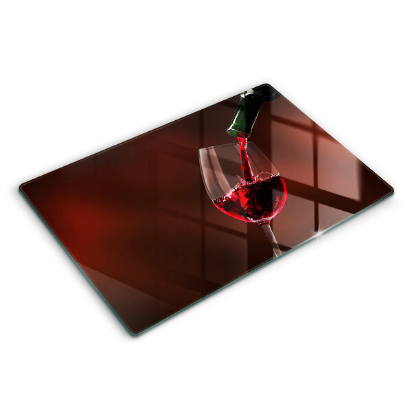 Tabla de cortar de vidrio Una copa de vino