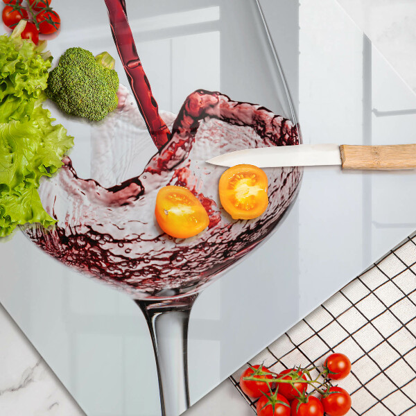 Tabla de cortar de vidrio Vino tinto