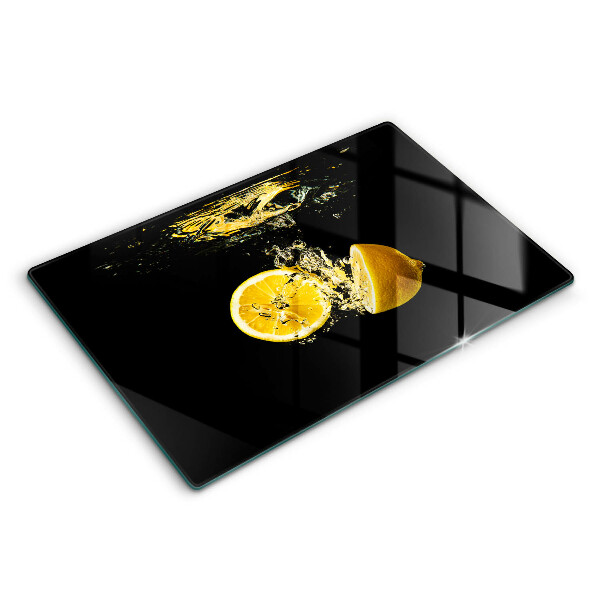 Tabla de cortar de vidrio Fruta jugosa de limón